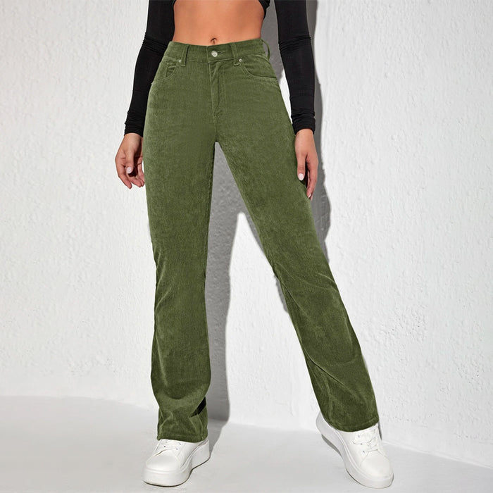 Letter Patched Flare Leg Pants