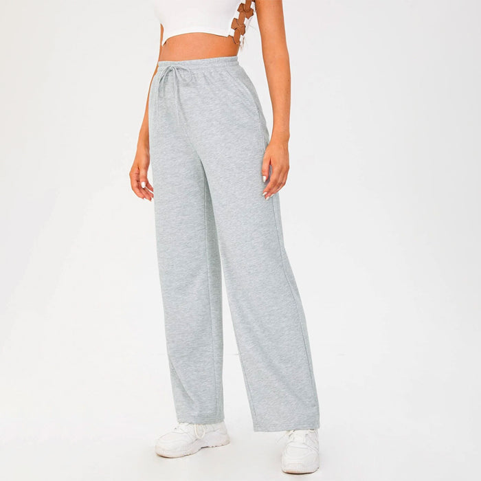 Loose Drawstring Waist Wide Leg Sweatpants