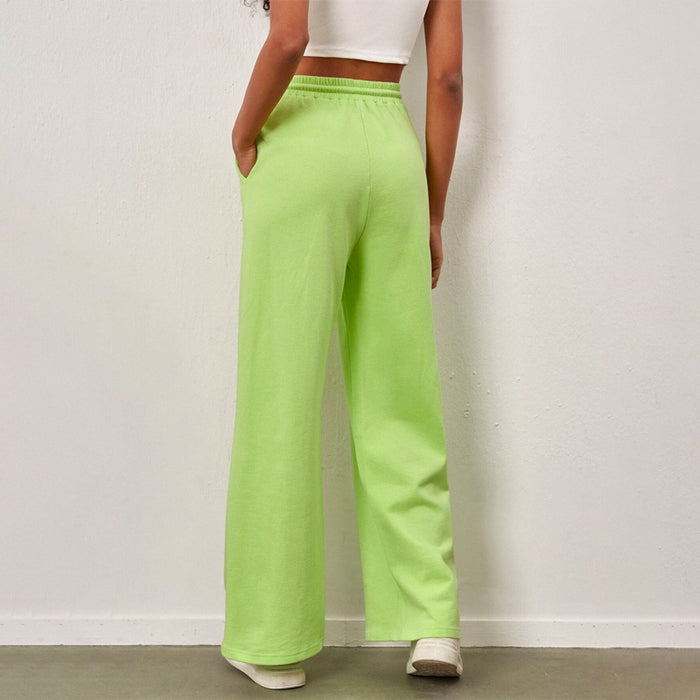 Wide Leg Drawstring Waist Pants