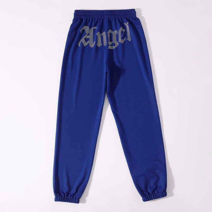 Letter Pattern Drawstring Waist Sweatpants