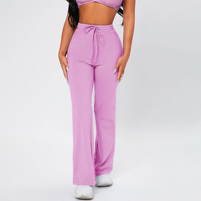 Solid Drawstring Waist Petite Sweatpants