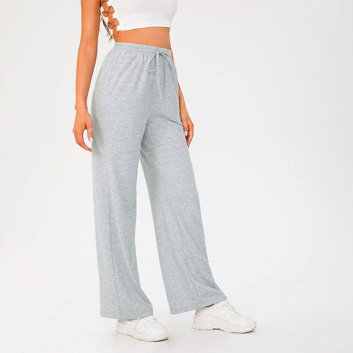 Loose Drawstring Waist Wide Leg Sweatpants