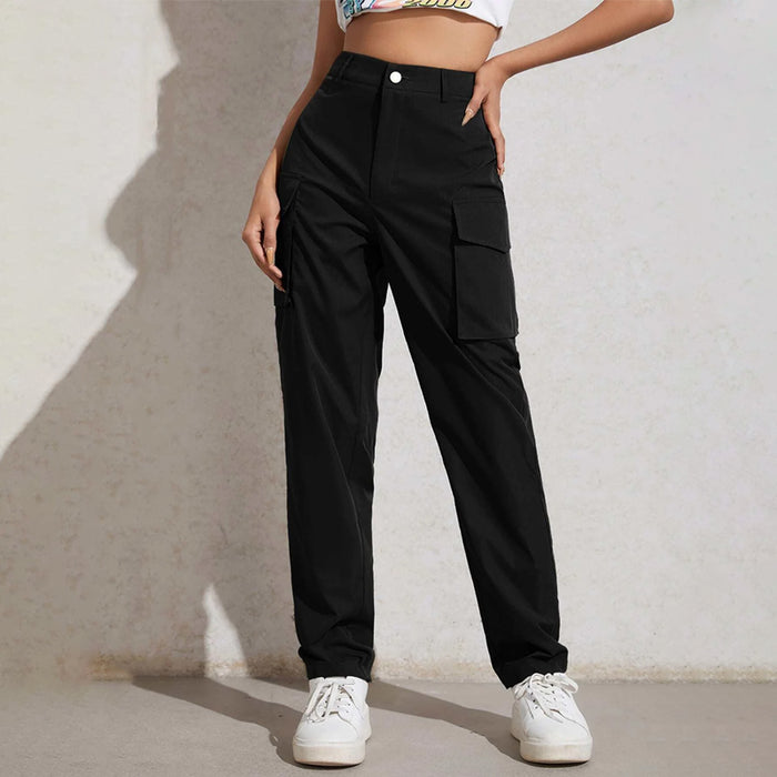 High Waisted Flap Pocket Zip Fly Pants