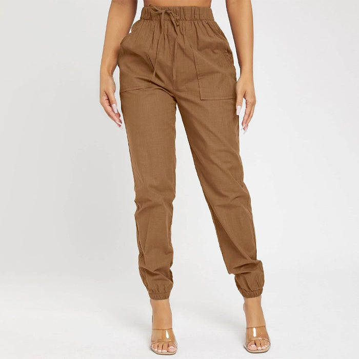 High Waist Knot Detail Jogger Pants