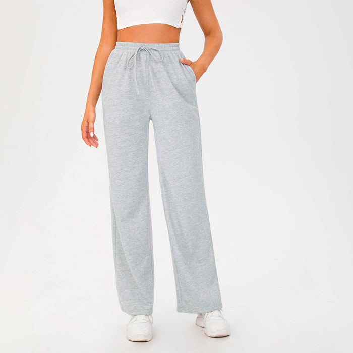 Loose Drawstring Waist Wide Leg Sweatpants