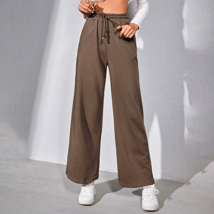 Wide Leg Drawstring Waist Pants