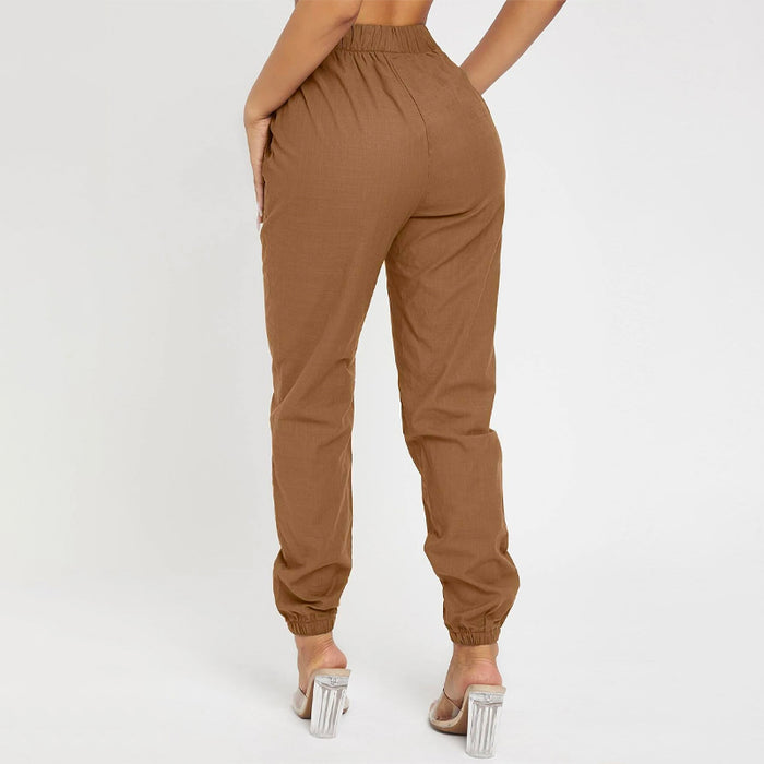 High Waist Knot Detail Jogger Pants