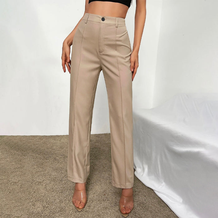 High Waist Seam Detail Pants