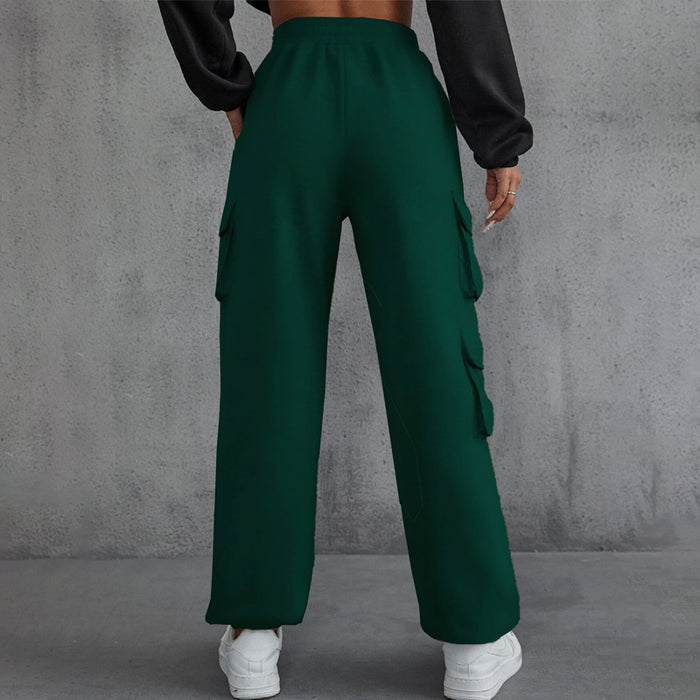 Flap Pocket Side Solid Sweatpants