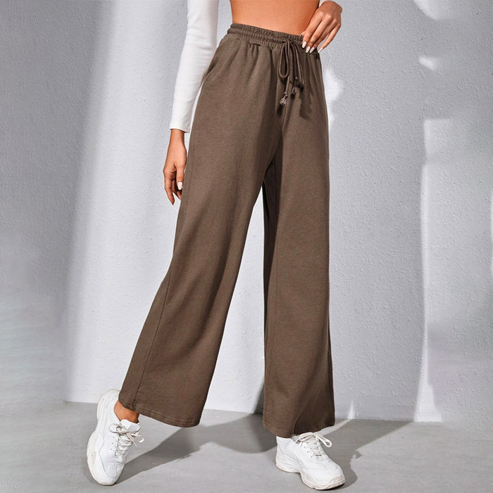 Wide Leg Drawstring Waist Pants