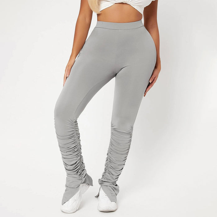 High Waist Skinny Stacked Pants