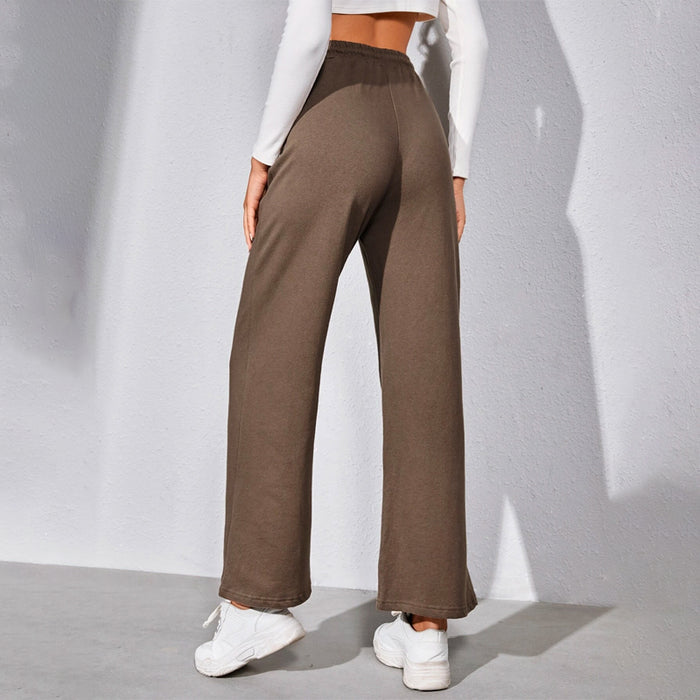 Wide Leg Drawstring Waist Pants