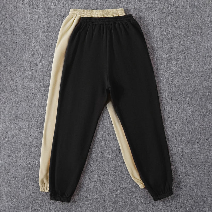 Pack Of 2 Solid Elastic Waist Thermal Sweatpants