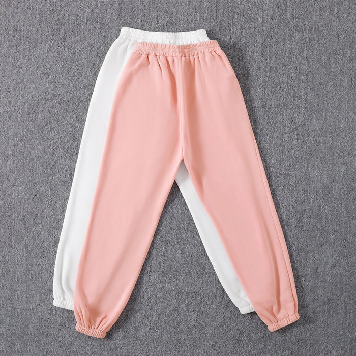 Pack Of 2 Solid Elastic Waist Thermal Sweatpants