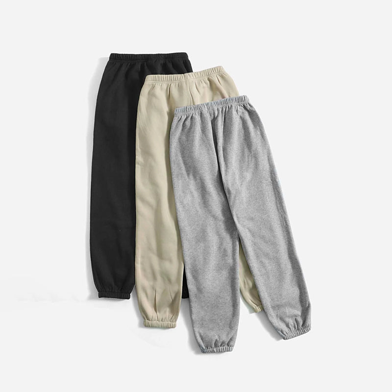 Pack Of 3 Solid Slant Pocket Sweatpants