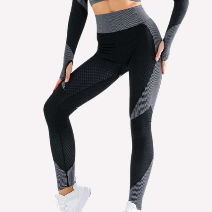 Seamless Striped 28" Fitness Leggings