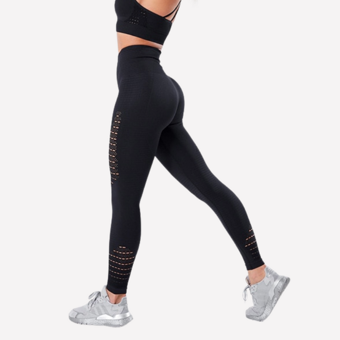 Seamless Hollow Mesh Solid 28" Lifting Tights