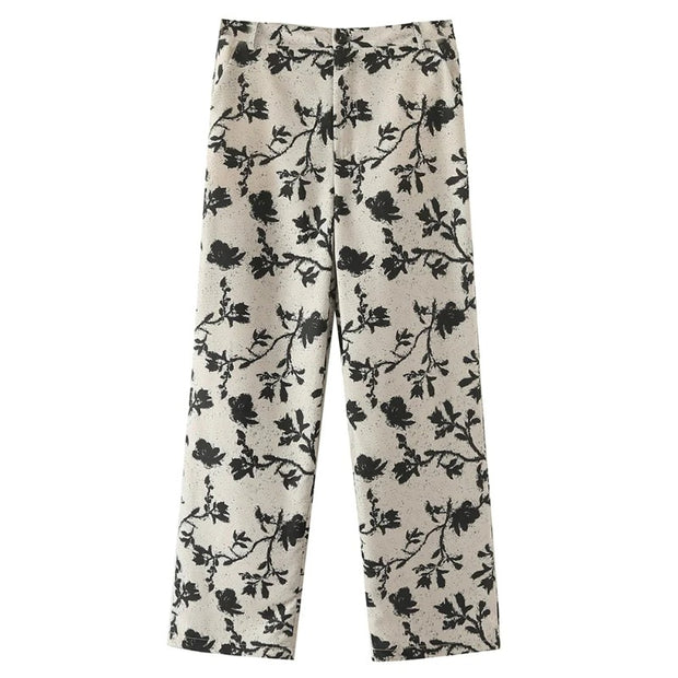 Casual Floral Print Pants For Women