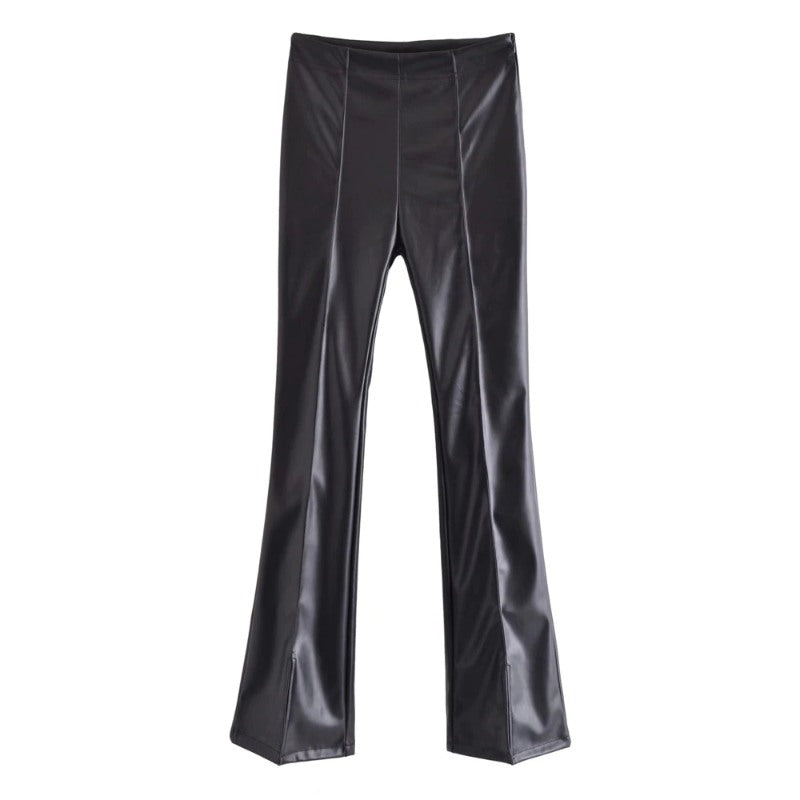 Fashion Front Darts Faux Leather Skinny Pants