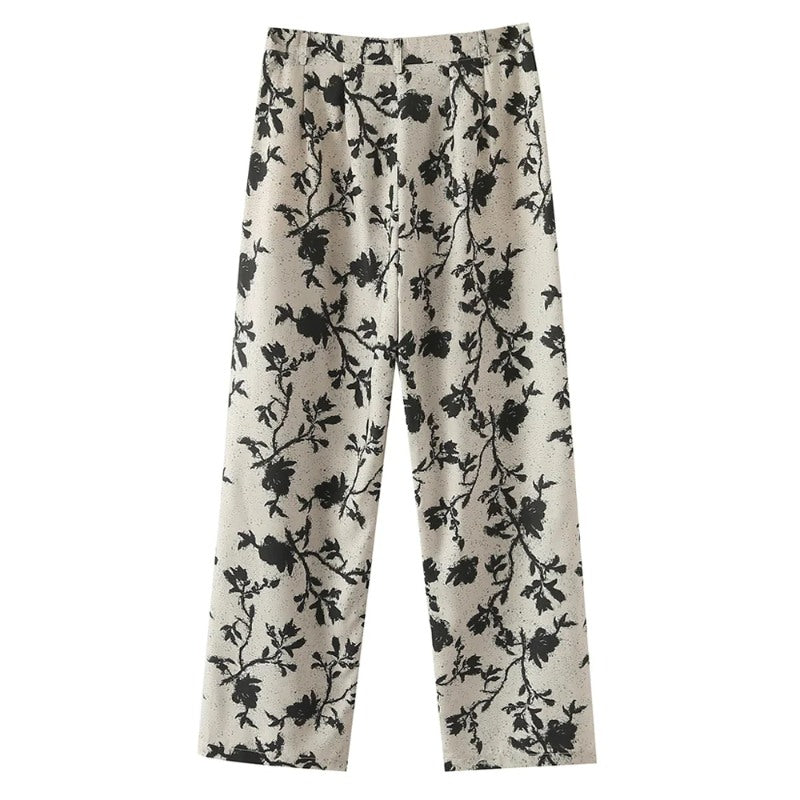 Casual Floral Print Pants For Women