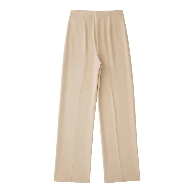 Vintage Zipper Fly Front Flaps Straight Pants