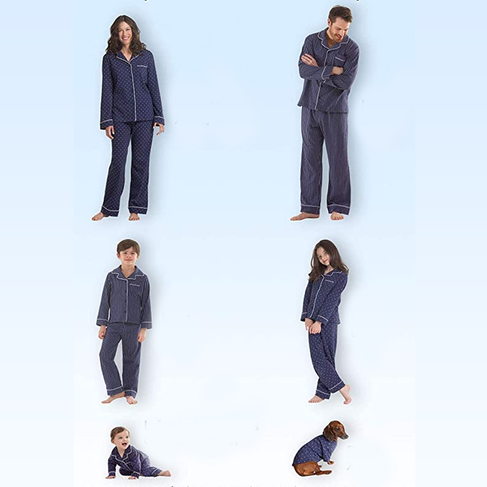 Family Pajamas Soft Cotton Navy