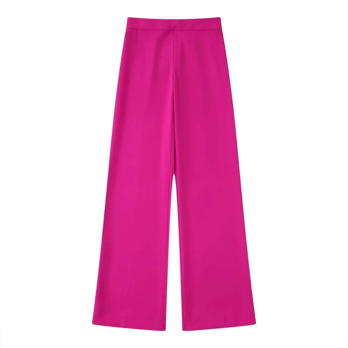 Fashion Long Flowy Straight High Waist Pants