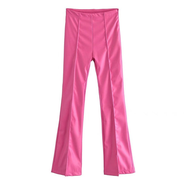 Fashion Front Darts Faux Leather Skinny Pants