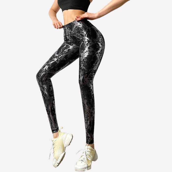 Metallic Casual 28" Seamless Leggings