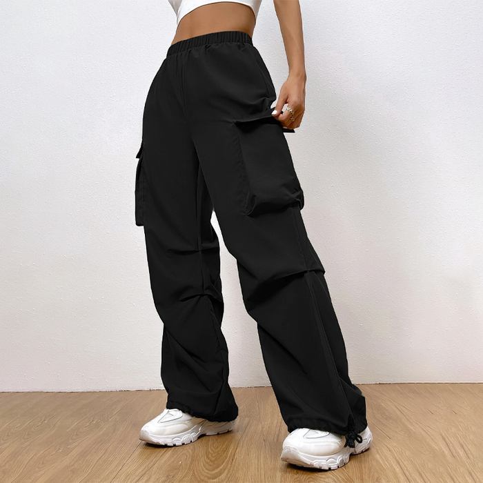 Easywear Flap Pocket Drawstring Hem Cargo Pants