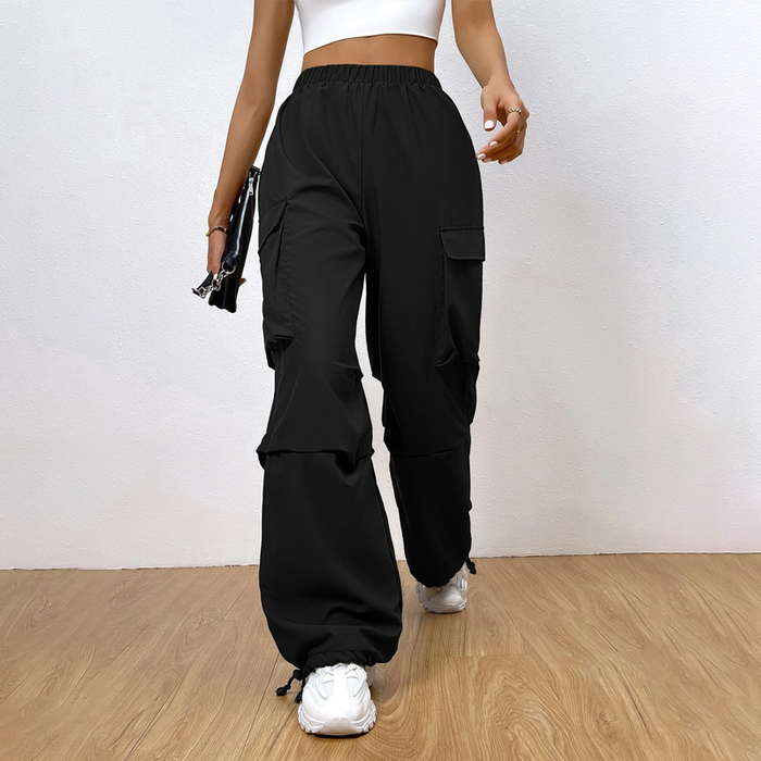 Easywear Flap Pocket Drawstring Hem Cargo Pants