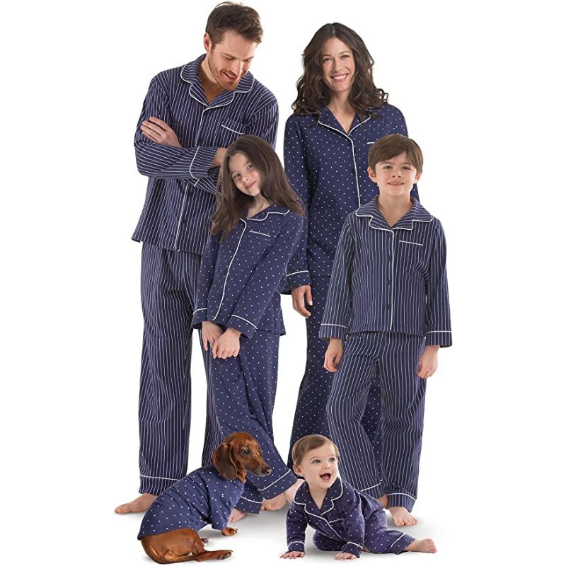 Dotted Pattern Pajamas Family Sets