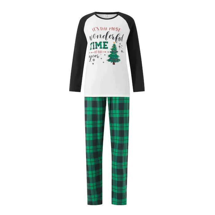 Christmas Tree Print Family Pajama Set