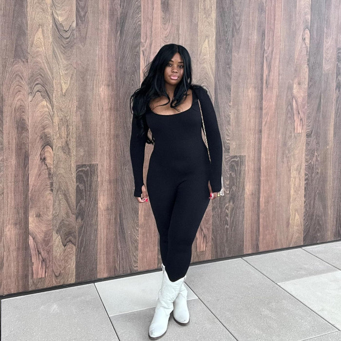 Long Sleeve Sculpting Jumpsuit