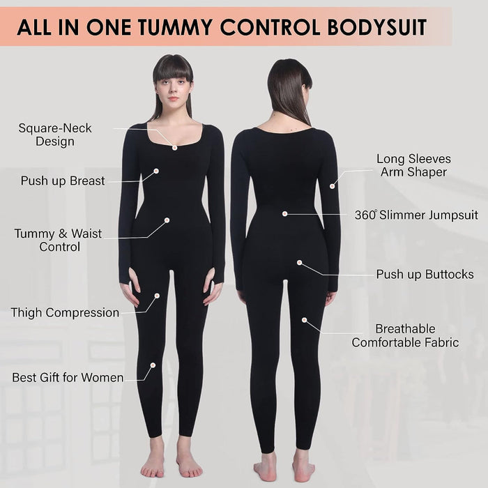 Long Sleeve Sculpting Jumpsuit