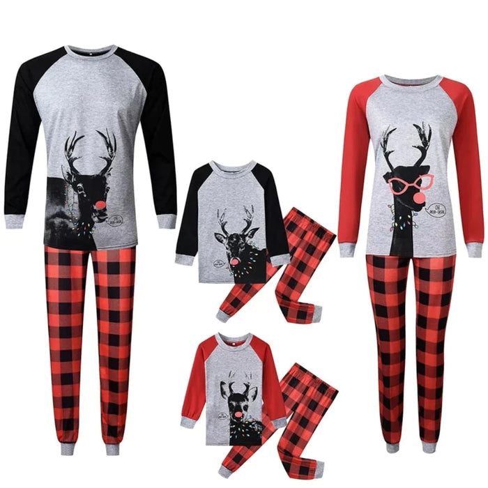 Santa Christmas Deer Pajama Set