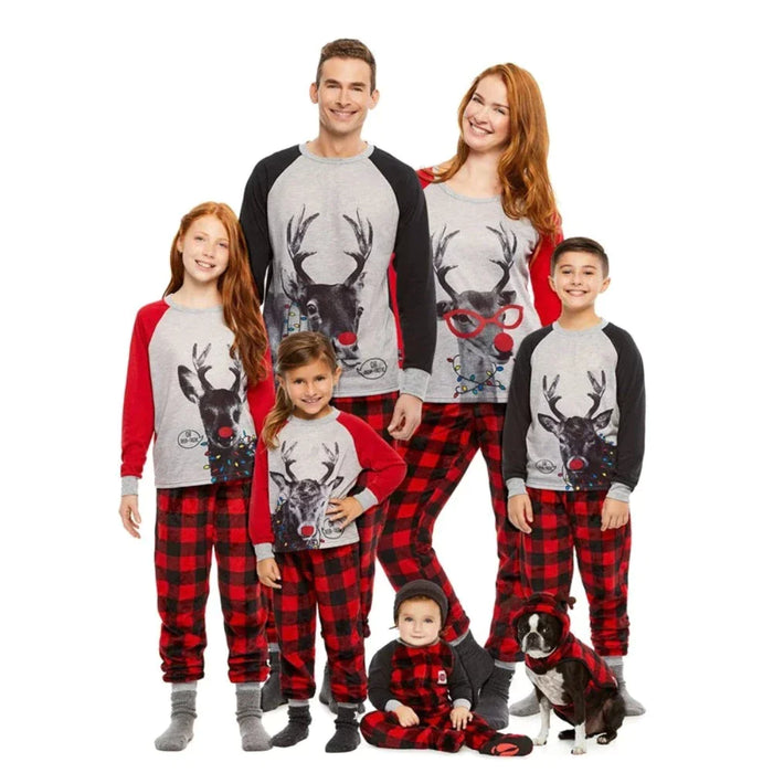 Santa Christmas Deer Pajama Set