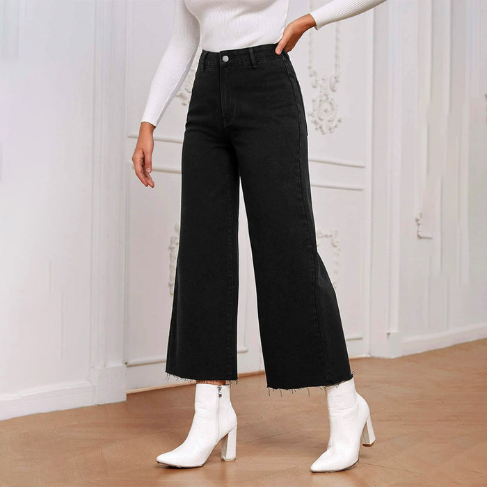 Black High Waist Wide Leg Jeans