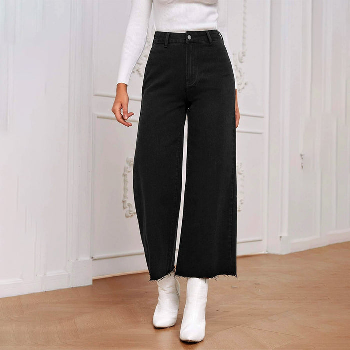 Black High Waist Wide Leg Jeans