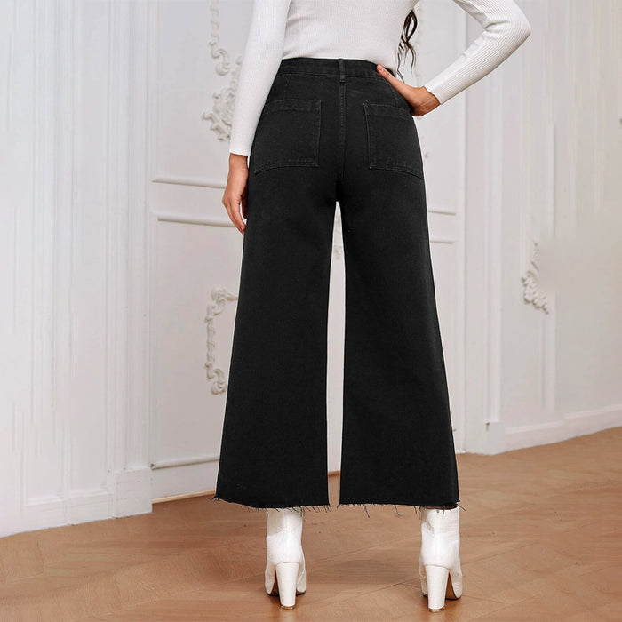 Black High Waist Wide Leg Jeans