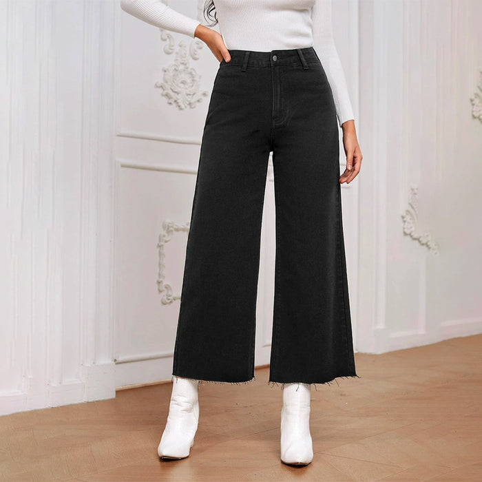 Black High Waist Wide Leg Jeans