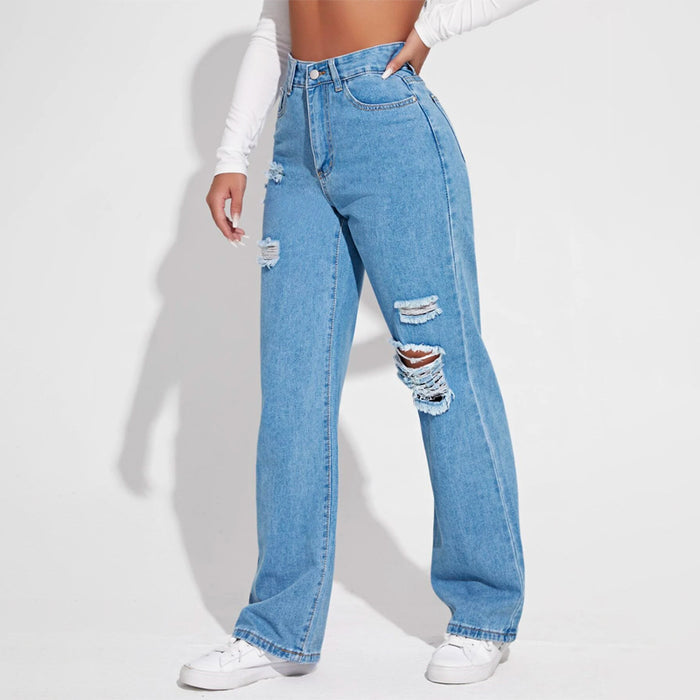 High Waist Ripped Jeans