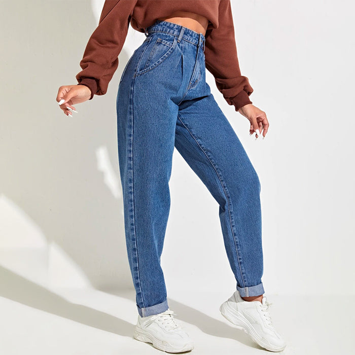 Slant Pocket Mom Fit Jeans