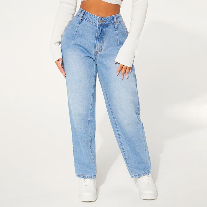 Patch Detail Mom Fit Jeans