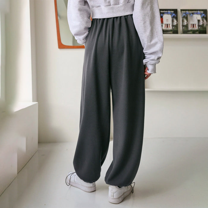 Striped Embroidered Drawstring Waist Sweatpants