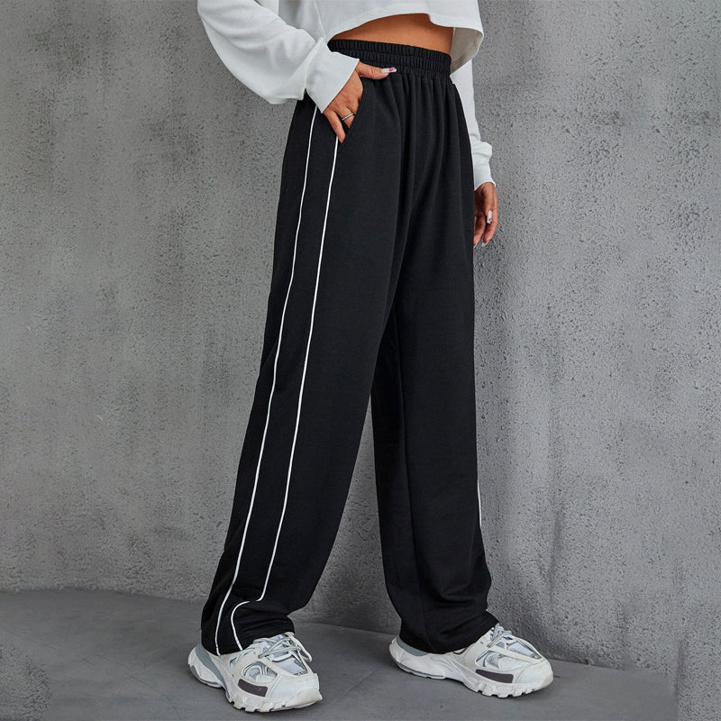 Contrast Piping Sweatpants
