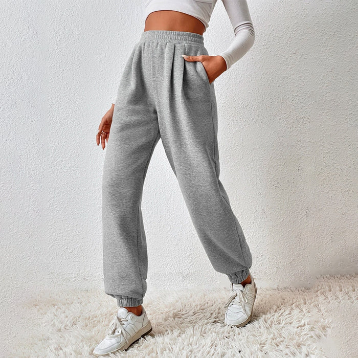 Slant Pocket Long Solid Sweatpants