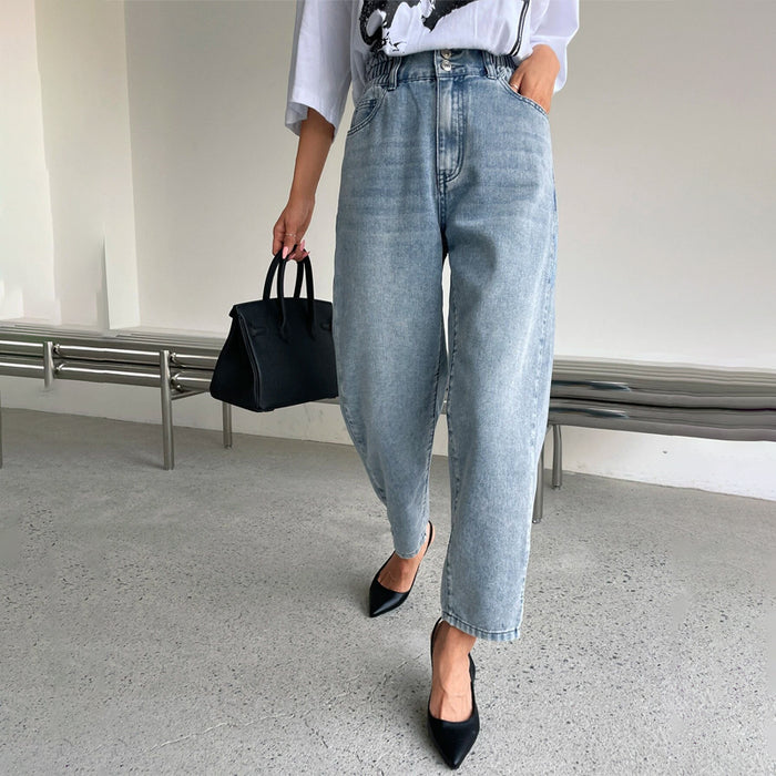 High Waist Denim Mom Fit Jeans