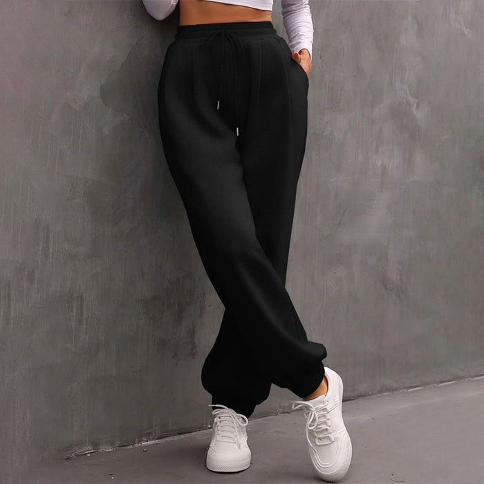 Slant Pockets Drawstring Easy Wear Sweatpants