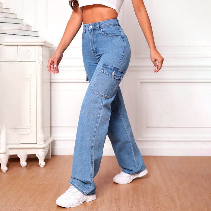 High Waist Whip Stitch Jeans